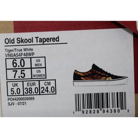 Vans Women Shoes Eco Theory Old Skool Tapered Skate Canvas Suede Black Sz 7.5 - Picture 2 of 15